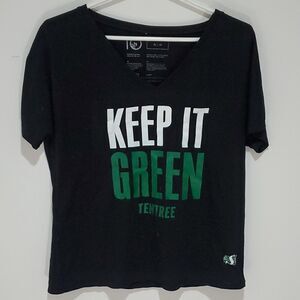 TENTREE medium black short sleeve v neck short